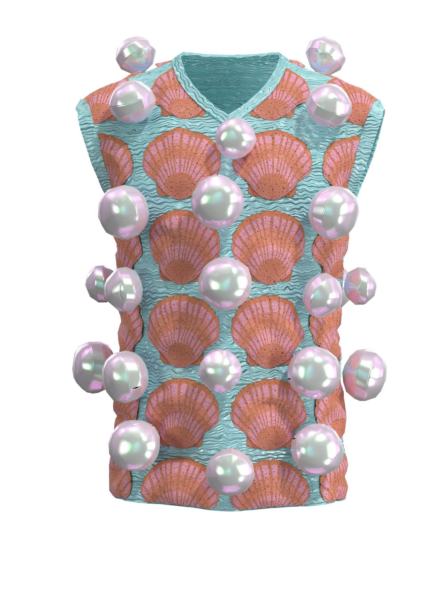 Pearls and Shells Tank Top by SARA HASANPOUR