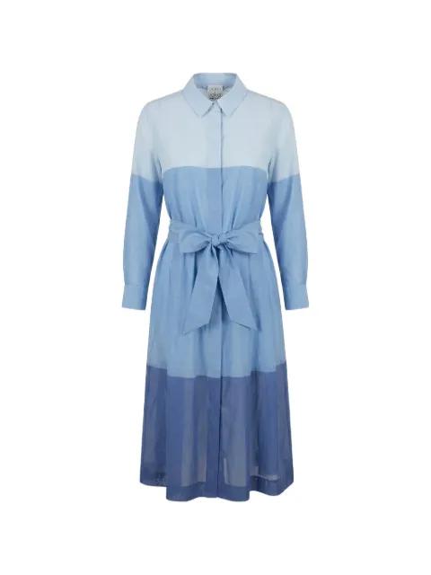 colour-block belted shirt dress by SARA ROKA