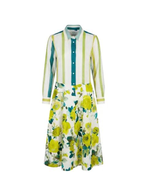 floral-print striped dress by SARA ROKA