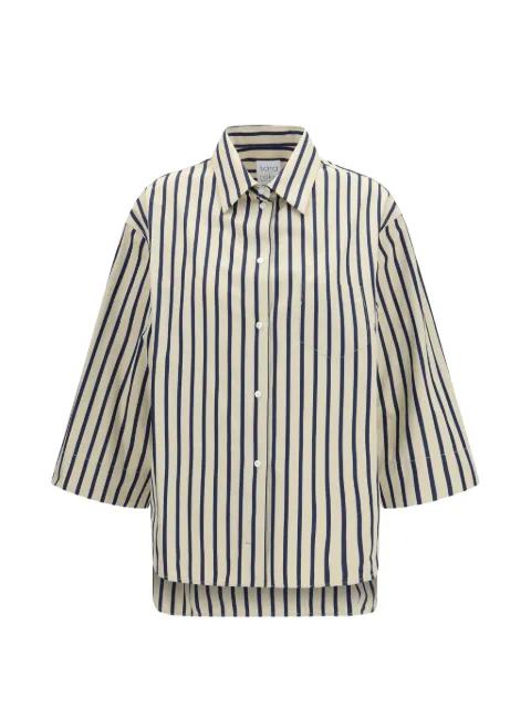 striped pocket shirt by SARA ROKA