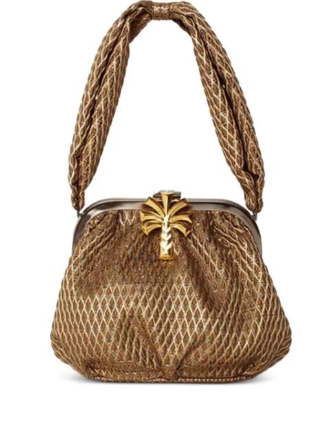 Palm on Marquise Gold Bella shoulder bag by SARAH'S BAG Palm on Marquise Gold Bella shoulder bag by SARAH'S BAG
