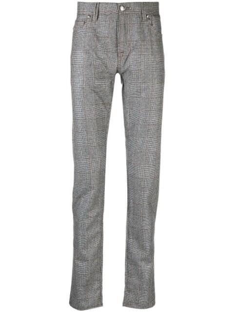 checked straight-leg trousers by SARTORIA TRAMAROSSA