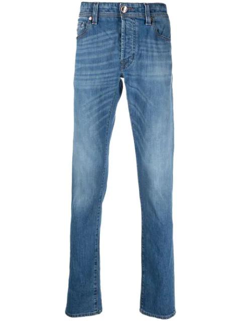 stretch-cotton straight-leg jeans by SARTORIA TRAMAROSSA