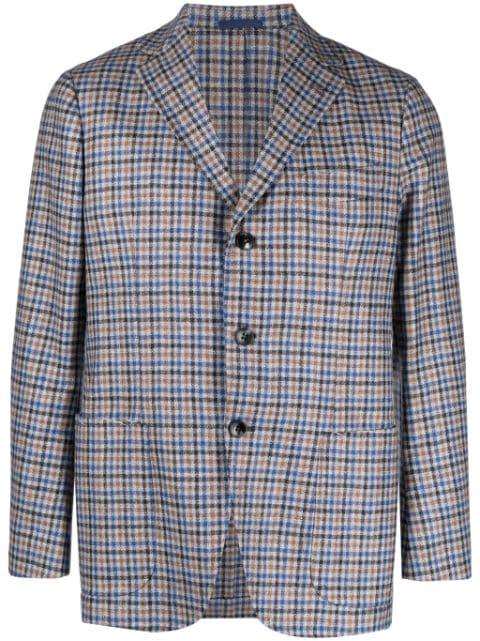 plaid-check single-breasted blazer by SARTORIO NAPOLI