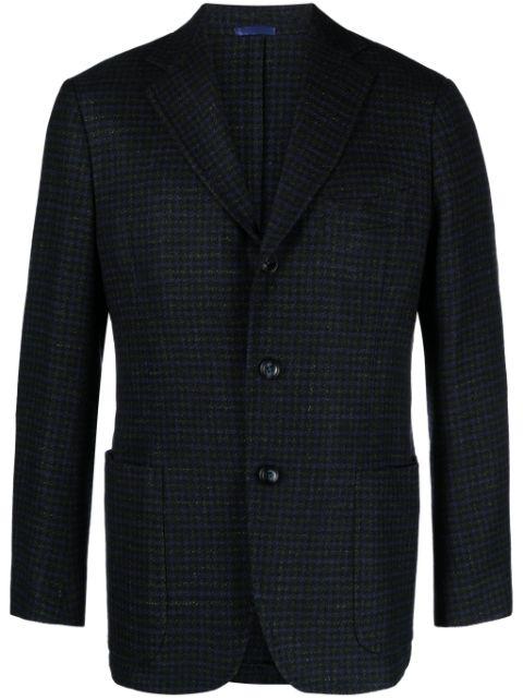 plaid-check wool blend blazer by SARTORIO NAPOLI