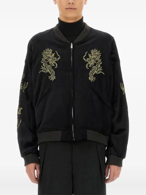 dragon-embroidered bomber jacket by SASQUATCHFABRIX.