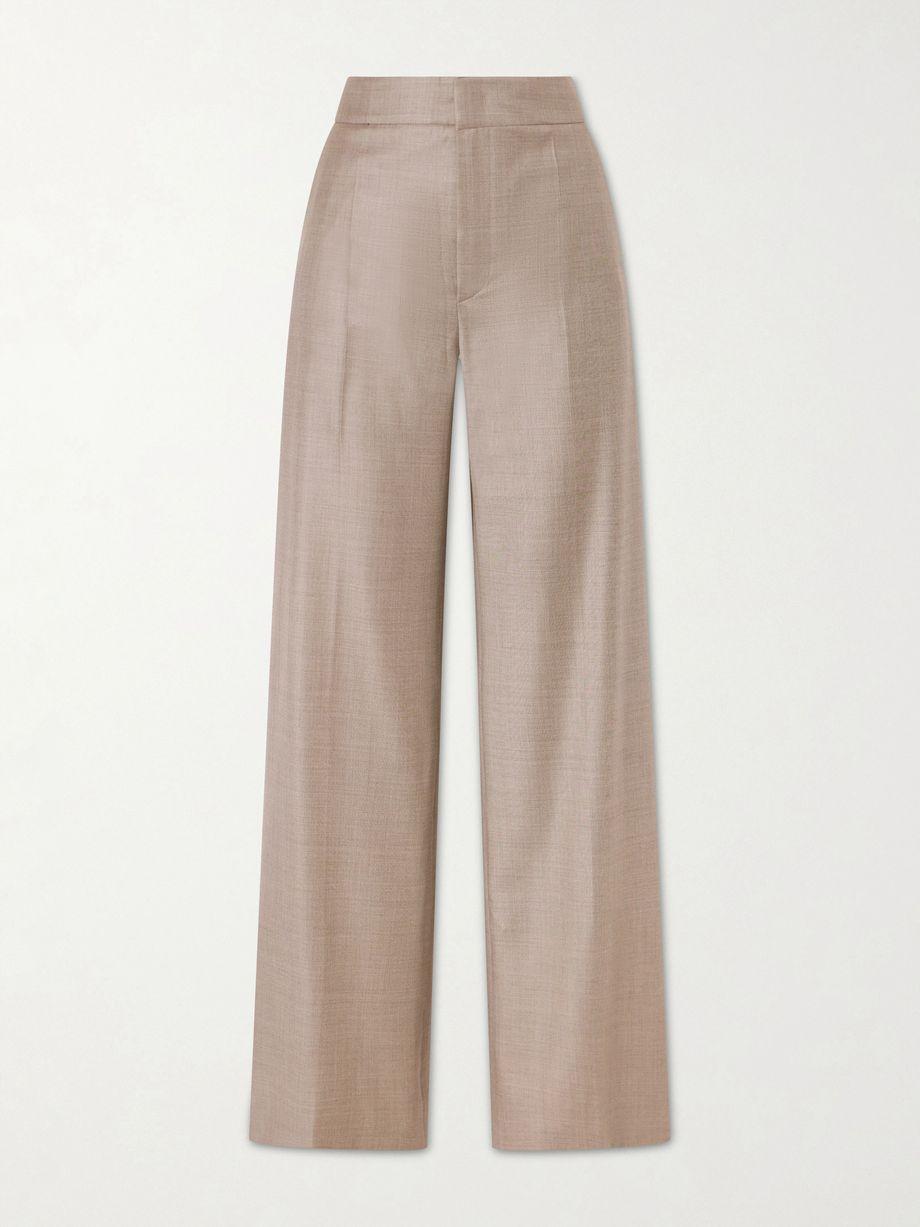 Pleated wool wide-leg pants by SASUPHI