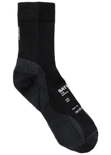 Melange-knit merino-blend socks by SATISFY
