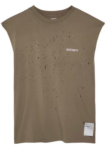 MothTech™ Muscle distressed cotton T-shirt by SATISFY