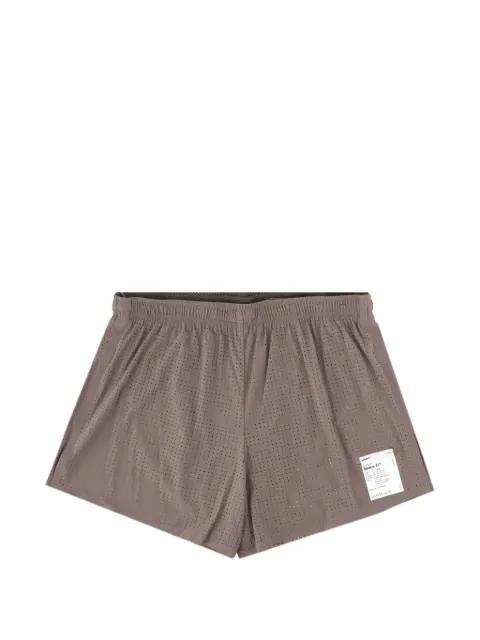 Space-O 5" perforated running shorts by SATISFY