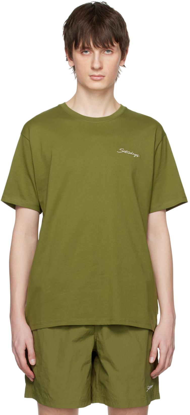 Green 'Saturdays' T-Shirt by SATURDAYS NYC