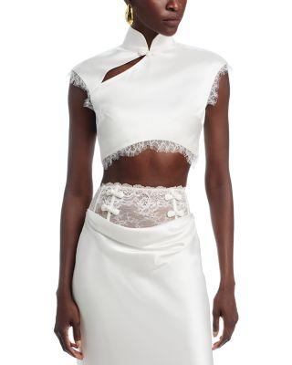Lila Satin Top by SAU LEE