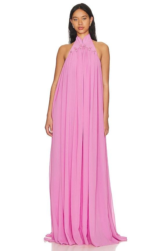 SAU LEE Aurora Gown in Pink by SAU LEE