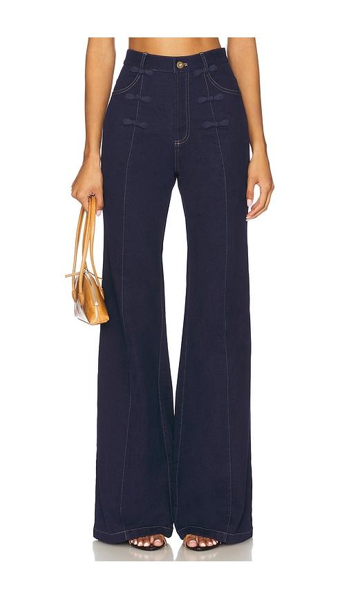 SAU LEE Dylan Denim Pant in Blue by SAU LEE