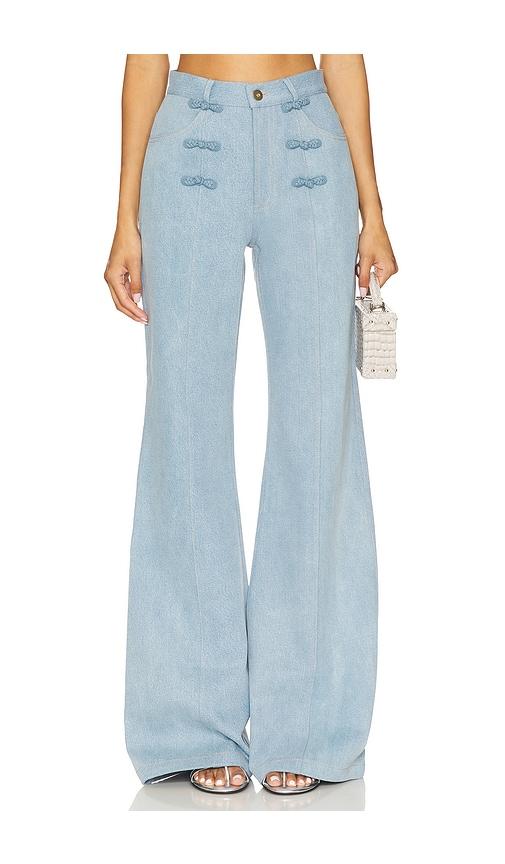 SAU LEE Dylan Denim Pant in Blue by SAU LEE