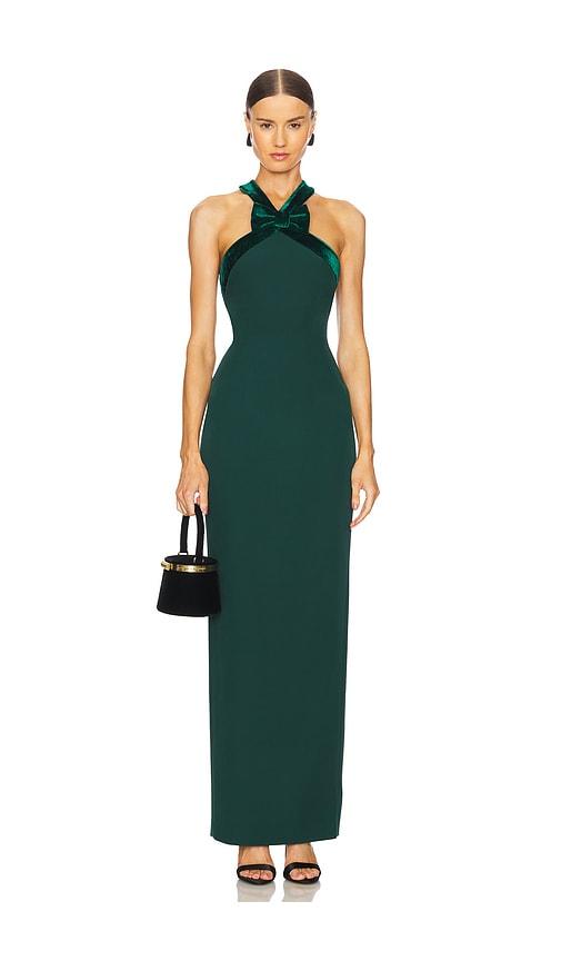 SAU LEE Eloise Gown in Green by SAU LEE