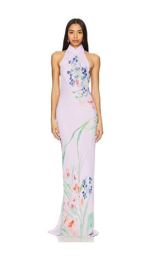 SAU LEE Gillian Dress in Lavender by SAU LEE