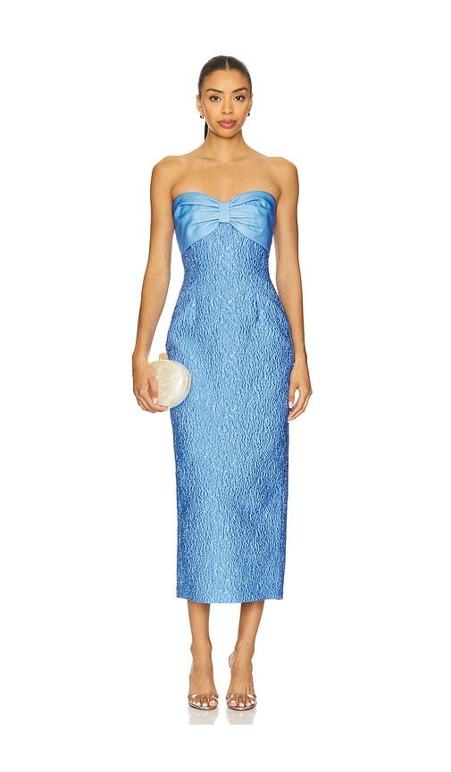 SAU LEE Jackie Dress in Blue by SAU LEE