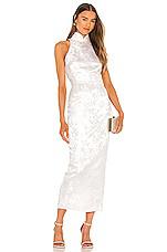 SAU LEE Jill Chinese Jacquard Pencil Dress in Ivory by SAU LEE