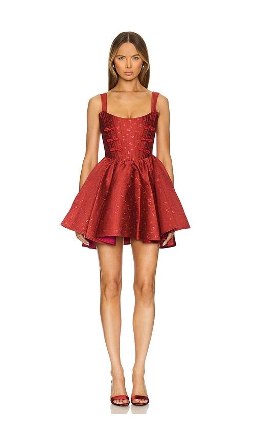 SAU LEE Jolie Dress in Red by SAU LEE