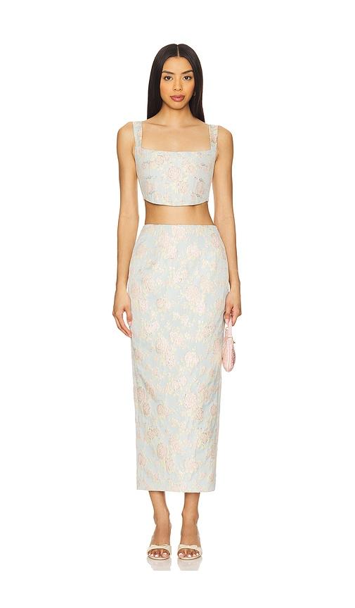 SAU LEE Jovita Set in Blue by SAU LEE