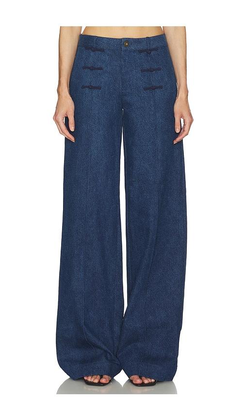 SAU LEE Mason Denim Jeans in Blue by SAU LEE