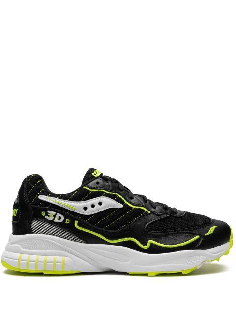 3D Grid Hurricane "Acid Yellow" sneakers by SAUCONY