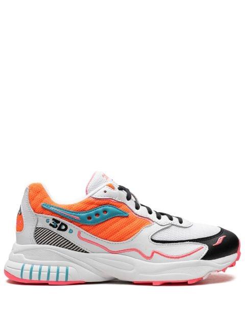 3D Grid Hurricane "Orange" sneakers by SAUCONY