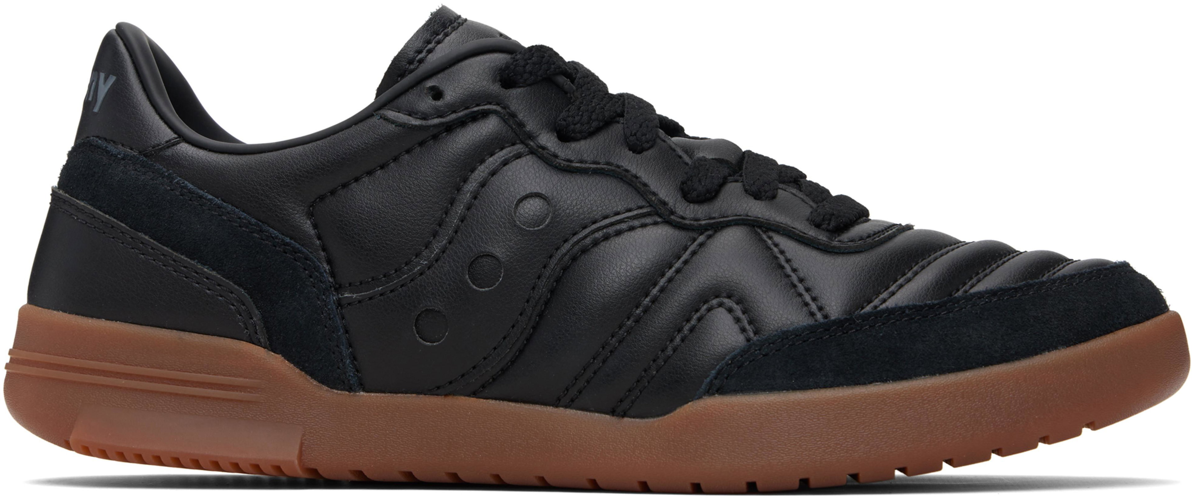 Black 586i Leather Sneakers by SAUCONY