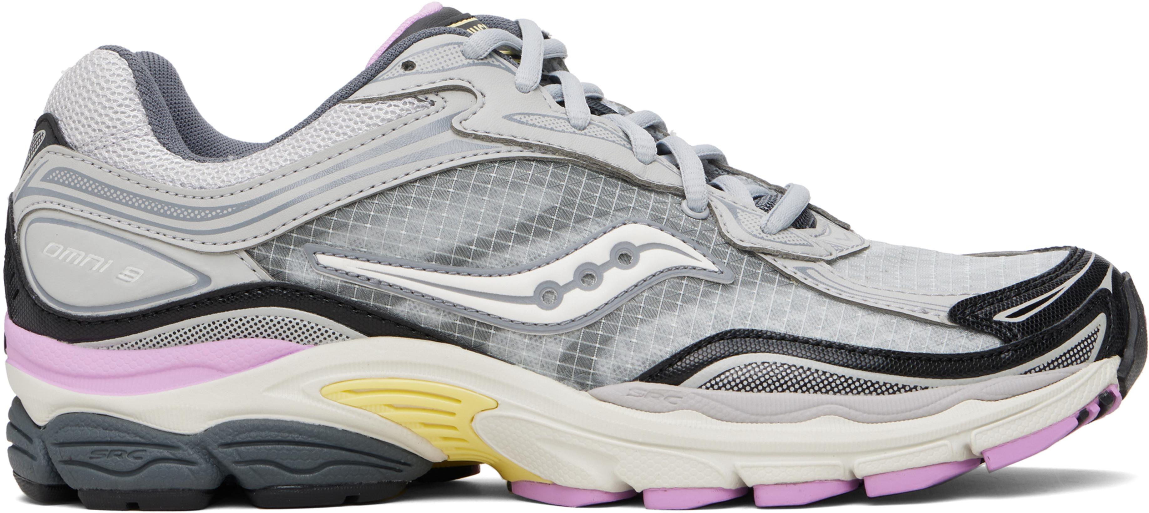 Gray ProGrid Omni 9 Sneakers by SAUCONY