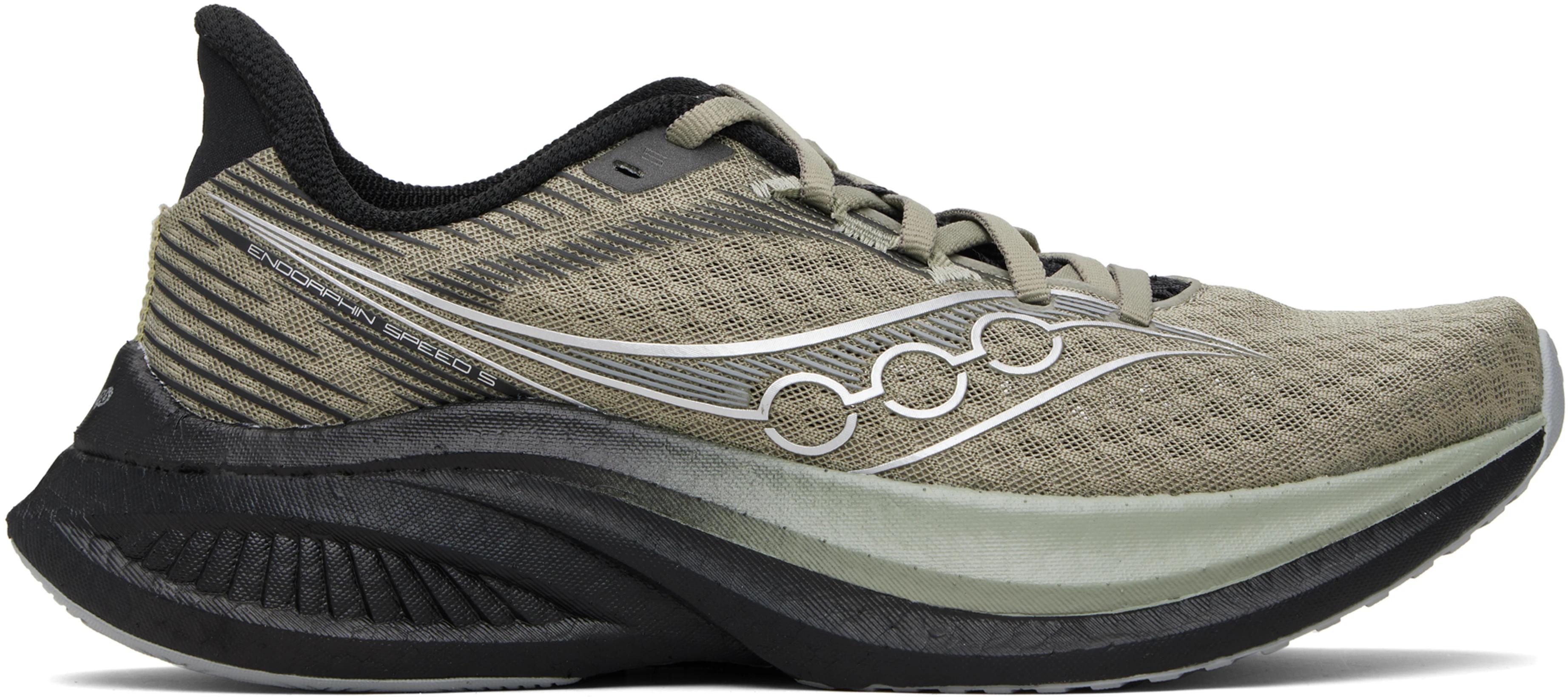 Khaki Endorphin Speed 5 Sneakers by SAUCONY