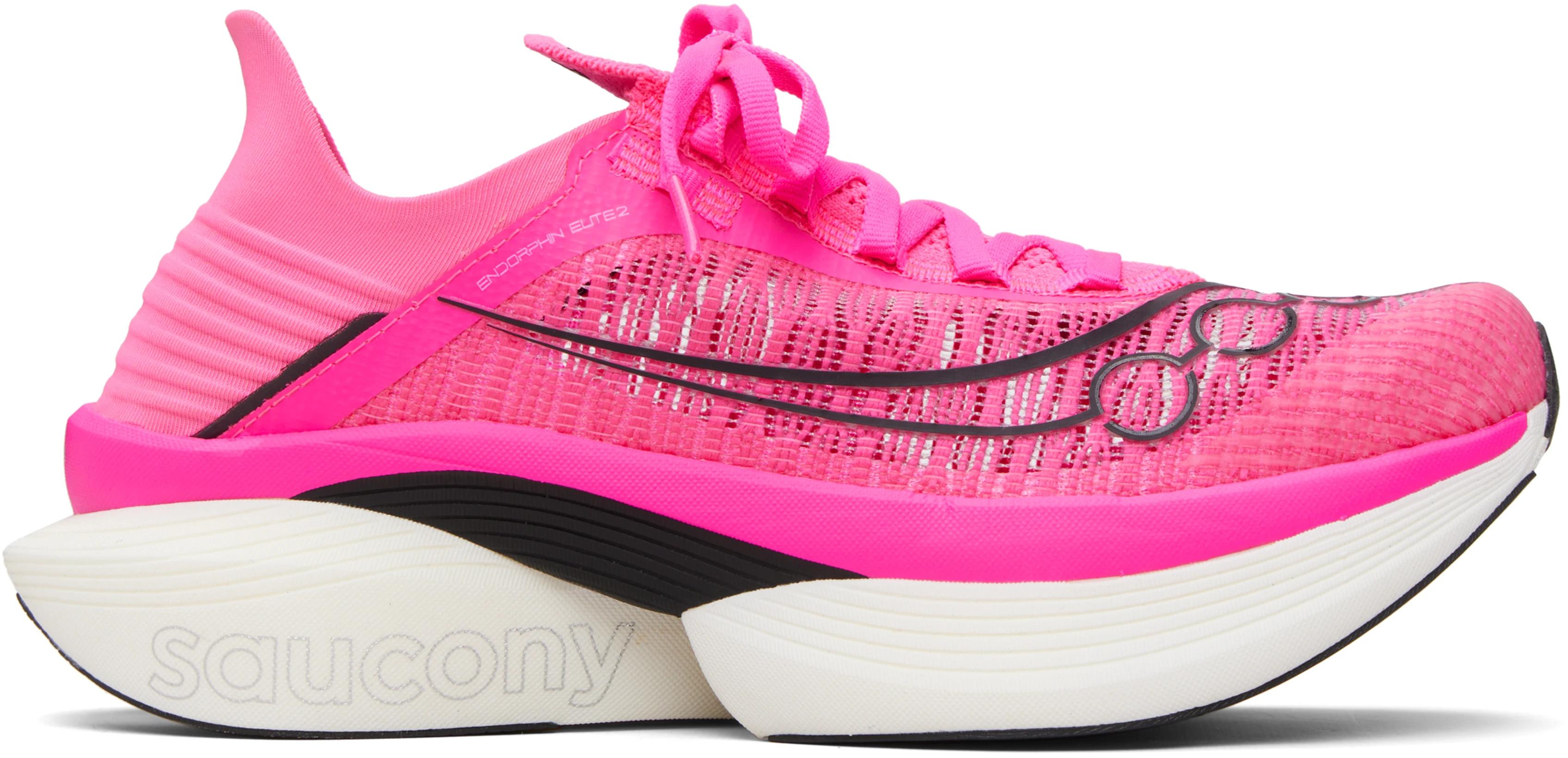 Pink Endorphin Elite 2 Sneakers by SAUCONY