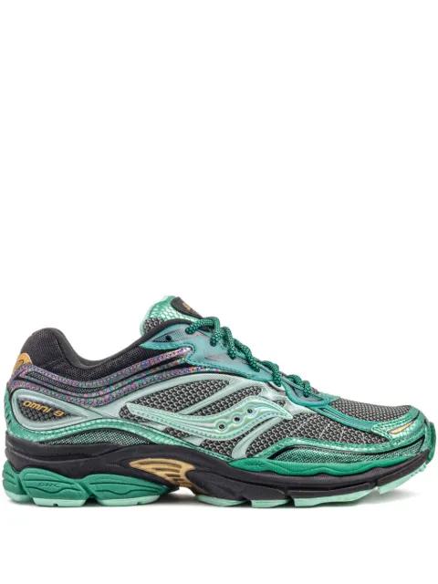 Progrid Omni 9 "Green Glowaconstrictor" sneakers by SAUCONY
