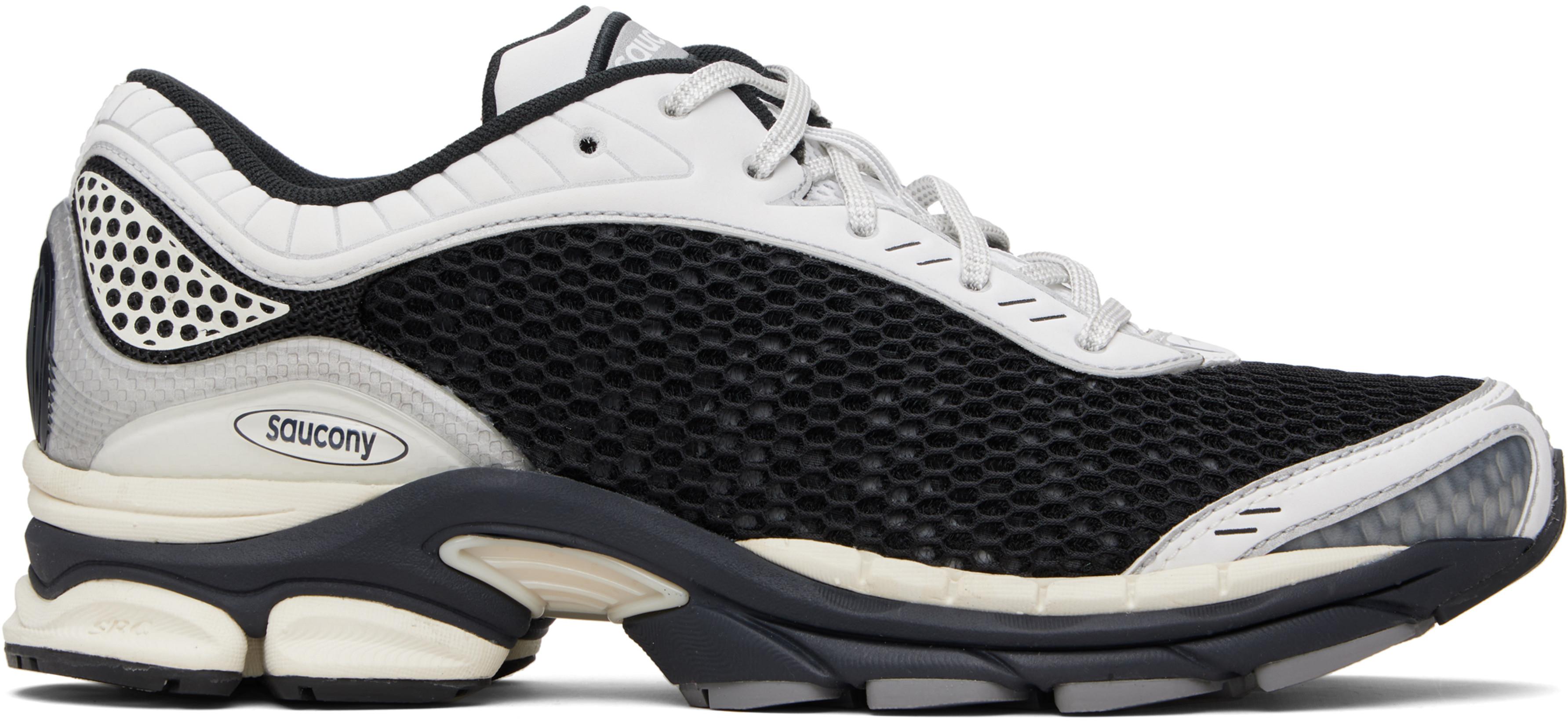 White & Black ProGrid Paramount Sneakers by SAUCONY