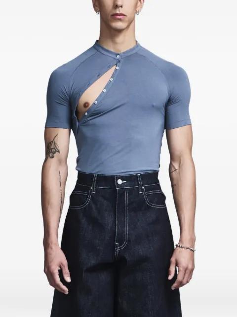 cut-out raglan-sleeve T-shirt by SAUL NASH