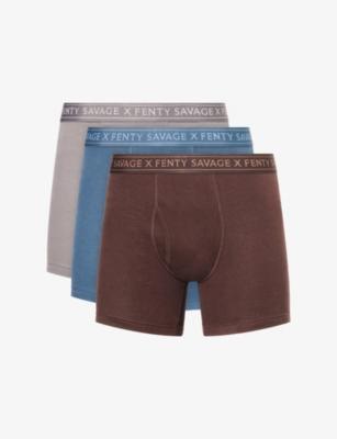 Classics Pack-of-Three Stretch-Cotton Boxer Briefs 3 Pack by SAVAGE X FENTY