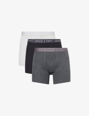 Classics Pack-of-Three Stretch-Cotton Boxer Briefs 3 Pack by SAVAGE X FENTY