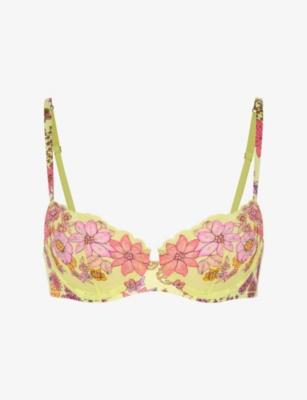 Mod Poppy Unlined Lace Balconette Bra by SAVAGE X FENTY