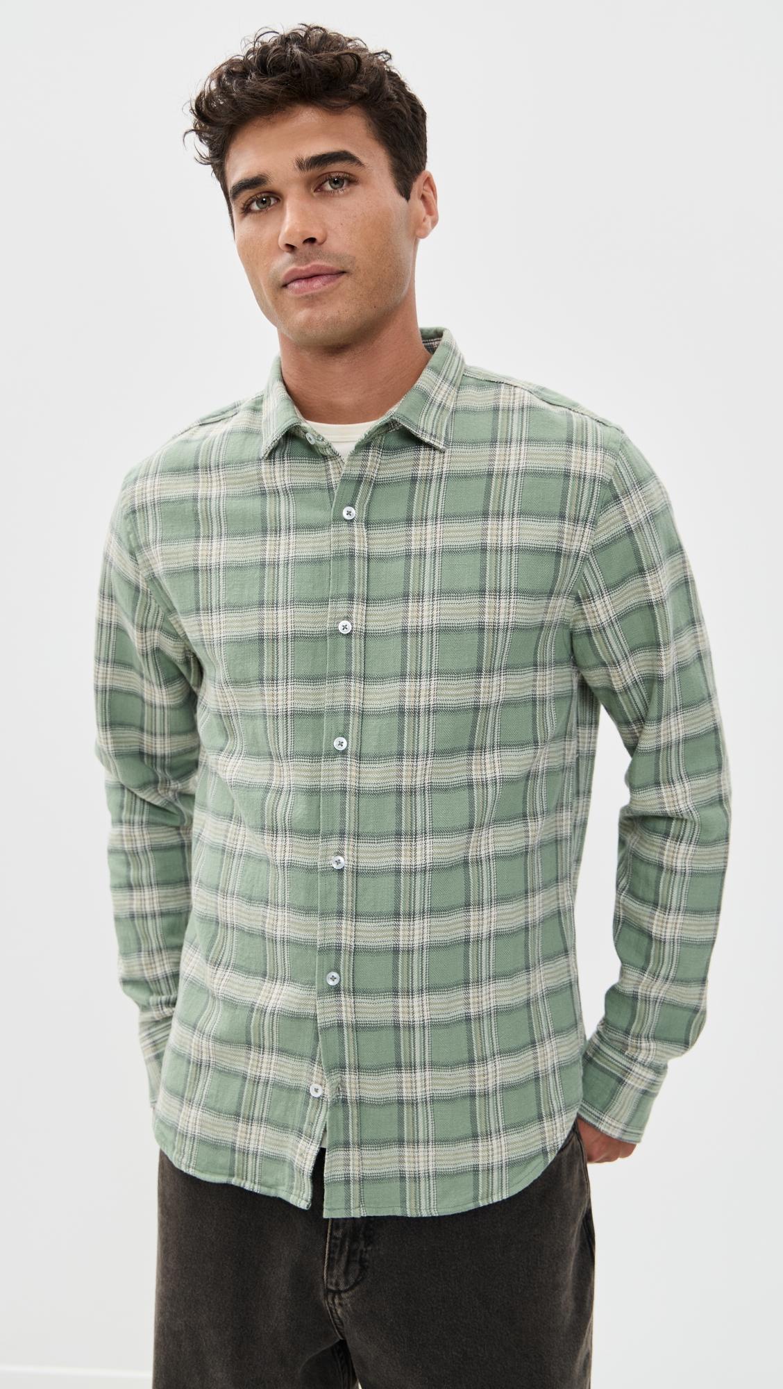 Japanese Slub Flannel Shirt by SAVE KHAKI UNITED