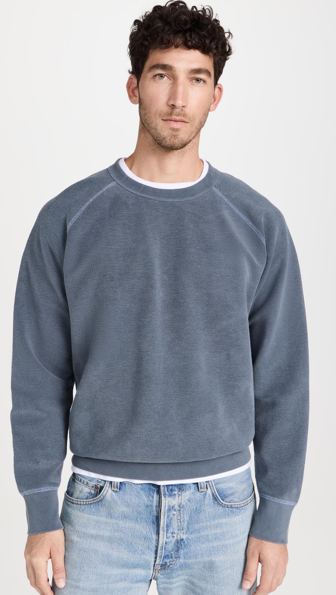 Twillback Terry Reversible Crew Sweatshirt by SAVE KHAKI UNITED