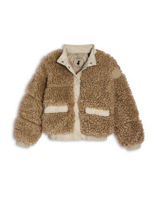 Girls' Eriko Faux Sherpa Bomber Jacket - Little Kid by SAVE THE DUCK