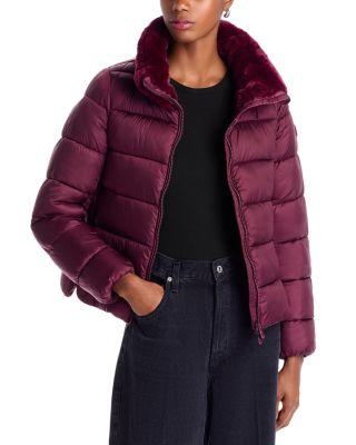 Mei Faux Fur Trim Quilted Jacket by SAVE THE DUCK