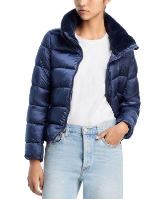 Mei Faux Fur Trim Quilted Jacket by SAVE THE DUCK