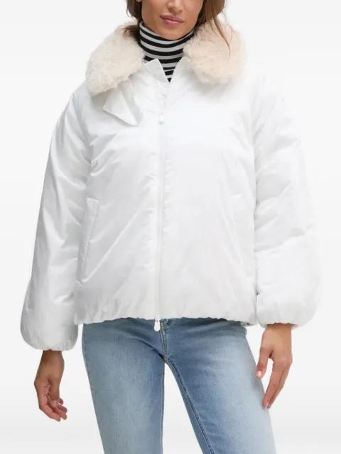Petal faux-fur-collar zip-fastening jacket by SAVE THE DUCK