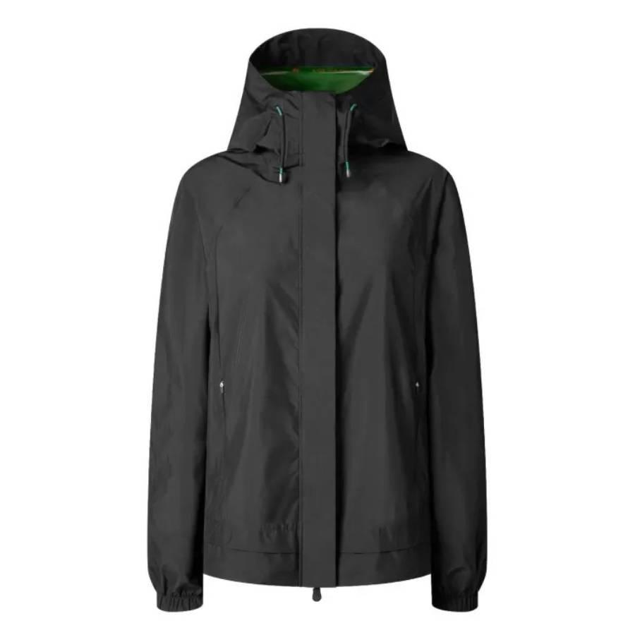 Save The Duck Ladies Black Suki Hooded Raincoat by SAVE THE DUCK