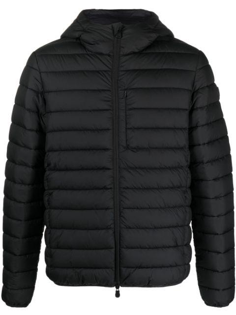 logo-patch padded hoodied jacket by SAVE THE DUCK