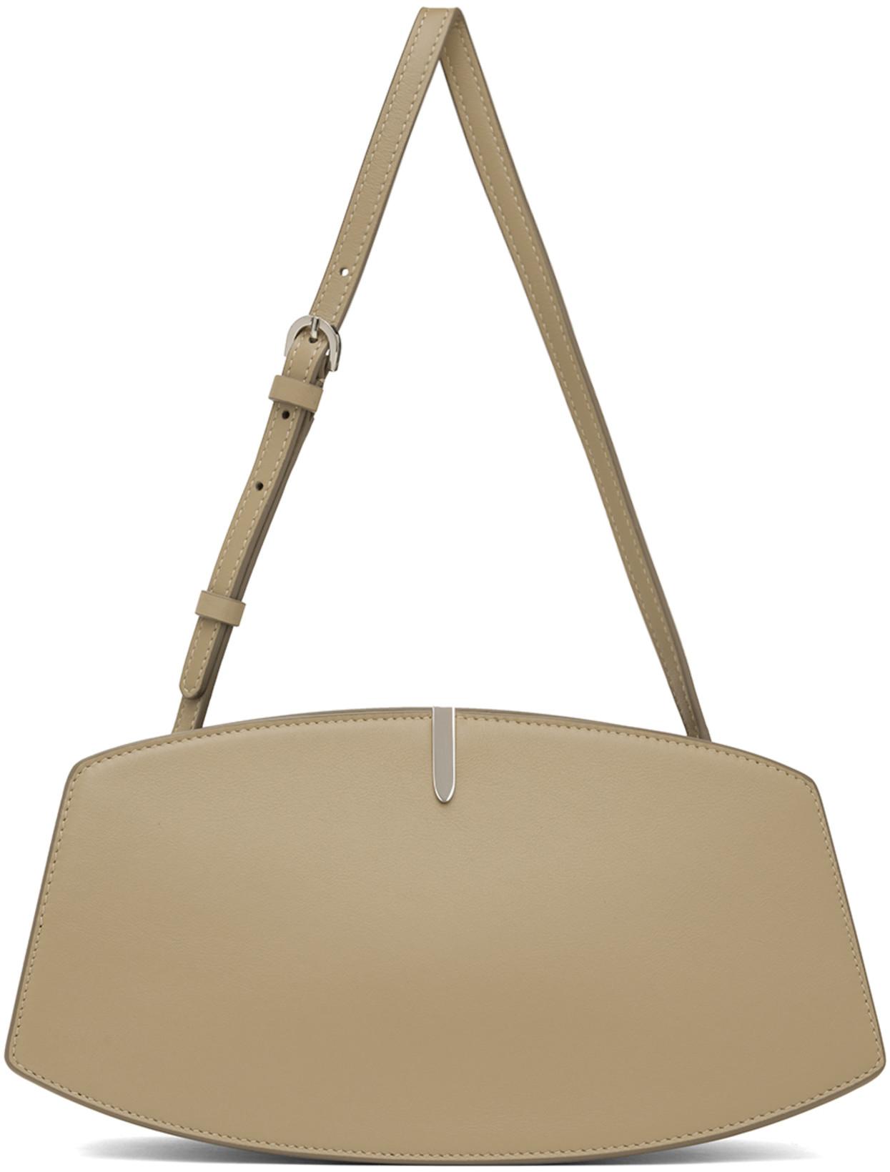 Beige Florence Shoulder Bag by SAVETTE