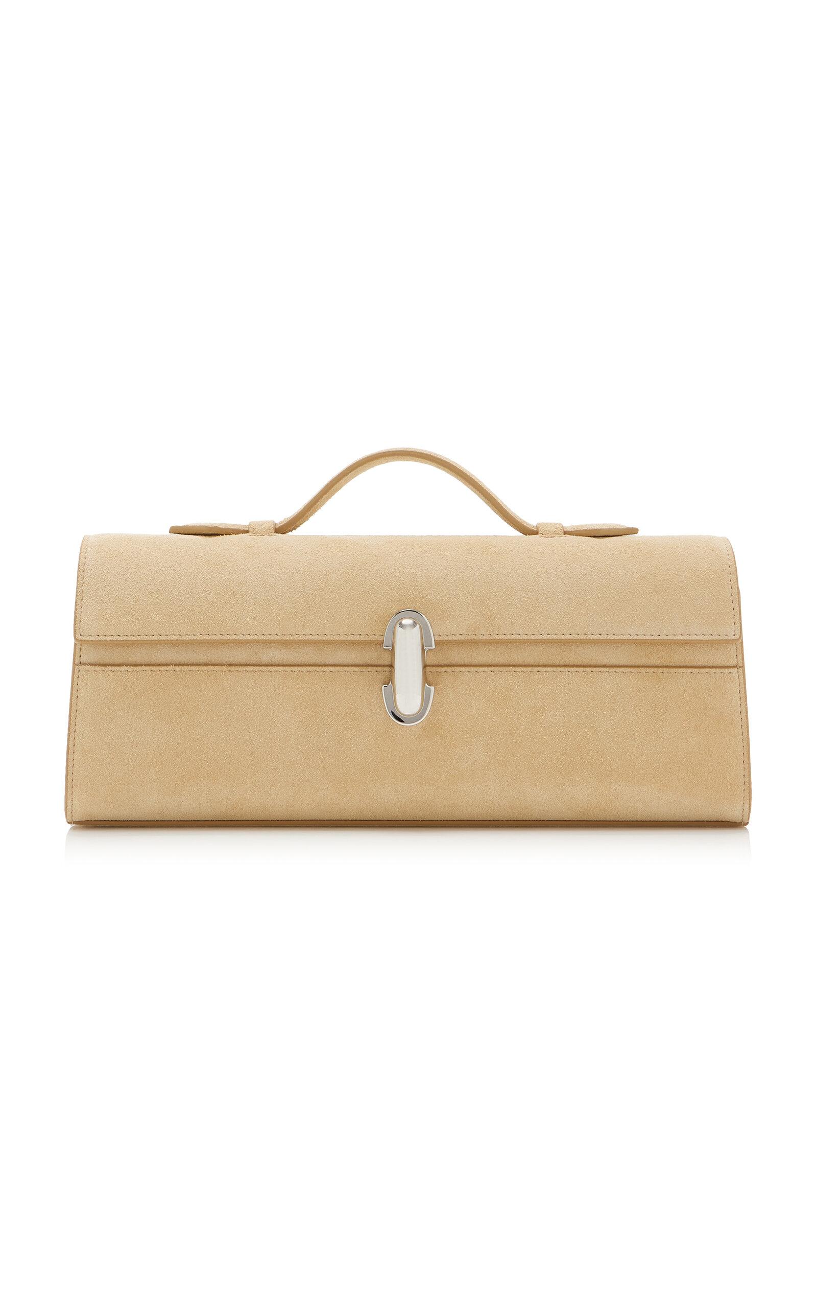 Savette The Slim Symmetry Suede Pochette - Moda Operandi by SAVETTE