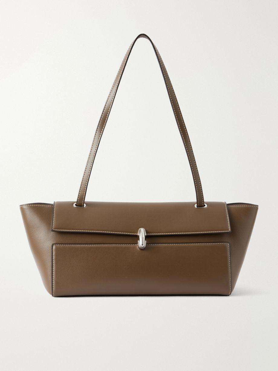 Symmetry Trapeze leather shoulder bag by SAVETTE