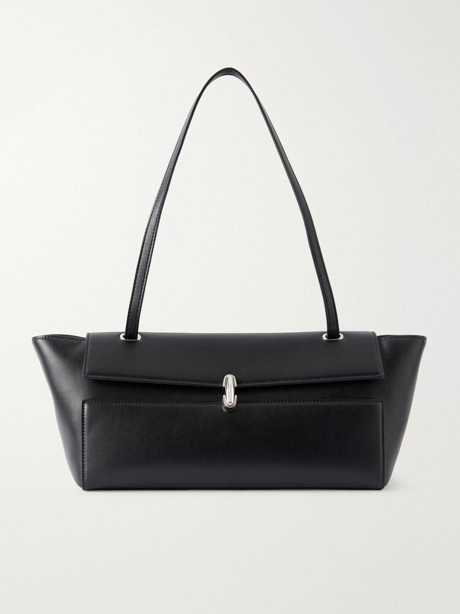 Symmetry Trapeze leather shoulder bag by SAVETTE
